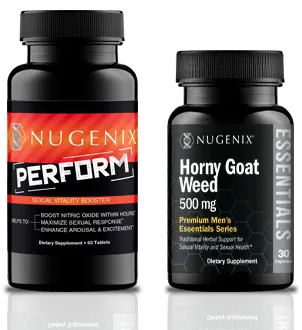Nugenix Perform and Nugenix Horny Goat Weed bottles